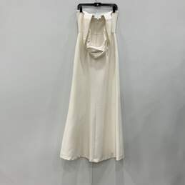 Womens Michaella White Front Slit Strapless Cocktail Maxi Dress Size 4 alternative image