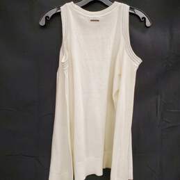 Michael Kors NWT Cut Off Shoulder Long Sleeve Shirt In White / Womens M alternative image