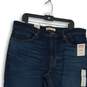 NWT Mens Dark Blue Denim Pockets Stretch Straight Leg Jeans Size 38x30 image number 3