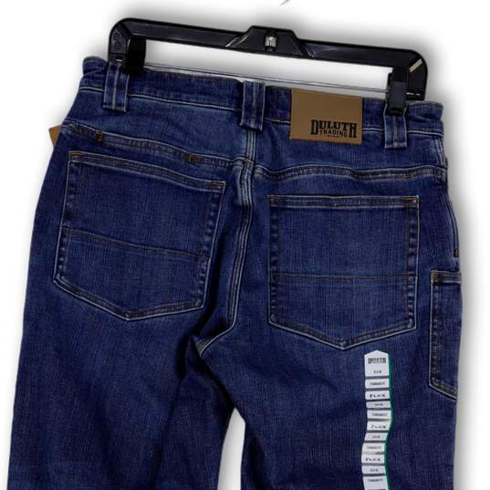 NWT Mens Blue Denim Medium Wash Stretch Pockets Straight Jeans Size 32x30 image number 4