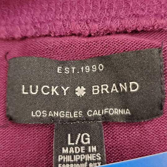 Lucky Brand Women Purple Sweater L NWT image number 3