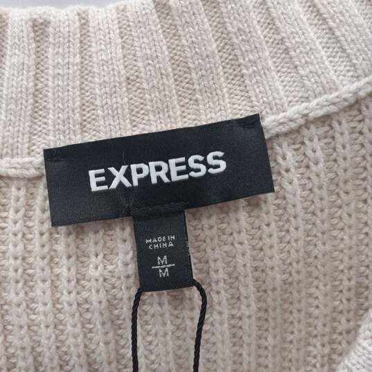 Express Women's Cream Sweater Size Medium image number 2