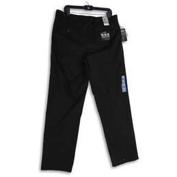 NWT Mens Black Flat Front Slash Pocket Straight Leg Chino Pants Sz W36 L34 alternative image