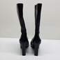 AUTHENTICATED Prada Black Leather Block Heel Boots Wms Size 37.5 image number 3
