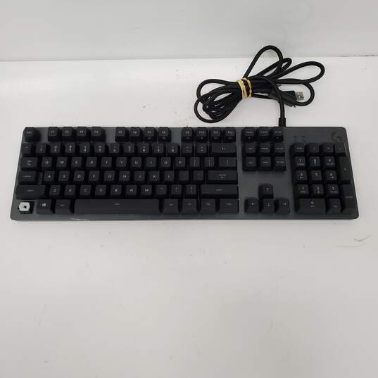 Logitech G413 Carbon Backlit Gaming Black Keyboard w USB Connectors / Untested image number 1