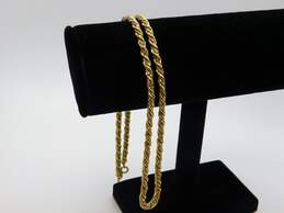 18K Two Tone Gold Twisted Rope Chain Necklace 32.4g