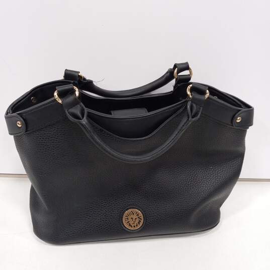 Women's Black Soho Black Pebble Leather Snap Inner Pockets Top Handle Satchel Bag image number 1