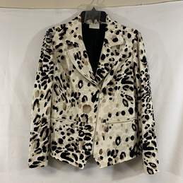 Women's Leopard Print Chico's Moto-Style Jacket, Sz. 0