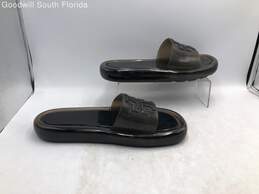 Tory Burch Womens Black Bubble Jelly Open Toe Slip-On Flat Slide Sandals Size 9B alternative image