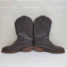 Chippewa Men’s Sz 10D Western Cowboy Pull On Boots Brown Leather alternative image