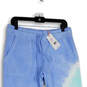NWT Womens Blue Tie-Dye Elastic Waist Tapered Leg Jogger Pants Size S image number 3