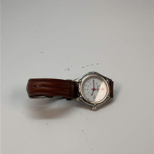 Designer Wegner Swiss Silver-Tone Adjustable Strap Date Analog Wristwatch image number 3