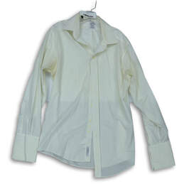 Mens Ivory Regent Non-Iron Long Sleeve Button Front Dress Shirt Size 16.5