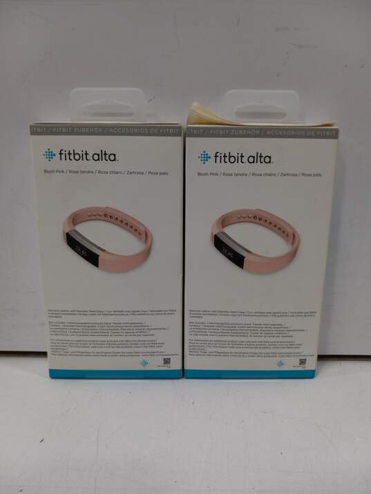 Pair of Fitbit Alta Blush Pink Bands Sz S image number 2