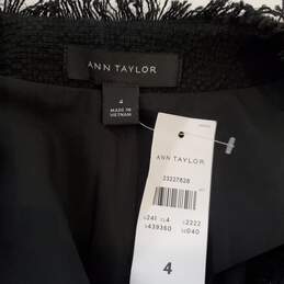 Ann Taylor Black Cotton Blend Jacket NWT Women's Size 4 alternative image