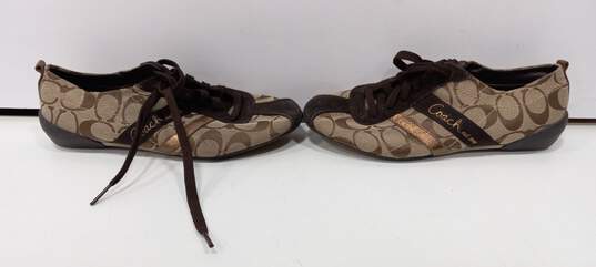 Coach Women's Belina Brown Canvas Sneakers Size 6 image number 3