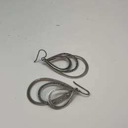 Designer Silpada Sterling Silver Textured Triple Teardrops Drop Earrings alternative image