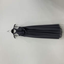 Womens Gray Pleated Halter Neck Sleeveless Back Zip Maxi Dress Size 10