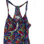 Womens Multicolor Floral Sleeveless Spaghetti Strap Pullover Shift Dress Size S image number 3