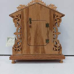 Victorian Style Oakwood Burch Mantel Clock alternative image
