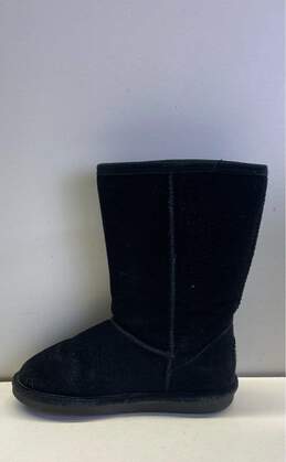 Bearpaw Black Suede Shearling Style Boots Women's Size 4 alternative image