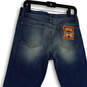 Womens Blue Denim Medium Wash Stretch Pockets Straight Leg Jeans Size 30 image number 4
