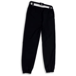 Womens Black Stretch Drawstring Pockets Elastic Waist Jogger Pants Size Small alternative image