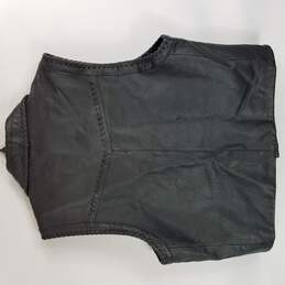 Bunk House Mens Black Leather Vest XL alternative image