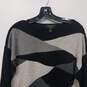 Charter Club Women's Black/Gray Cashmere Geometric Sweater Size S image number 4