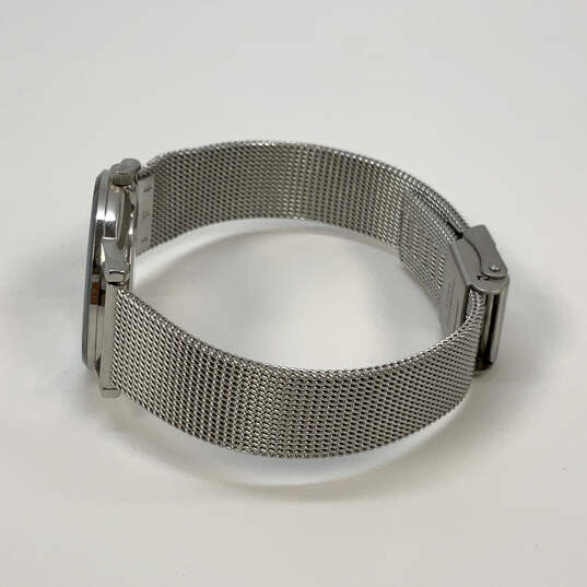 Designer Skagen Silver-Tone Round Dial Stainless Steel Analog Wristwatch image number 4