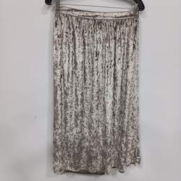 Anthropologie Seen Worn Kept Women's Silver Skirt Size 8 with Tag alternative image