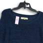 NWT Ann Taylor LOFT Womens Blue Long Sleeve Pullover Tunic Sweater Size Medium image number 3
