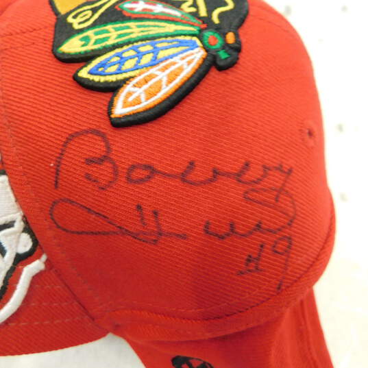 Chicago Blackhawks Signed Hat HOF Hull Murray+ image number 4