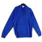 Mens Blue Long Sleeve Kangaroo Pocket Pullover Hoodie Size Medium image number 1
