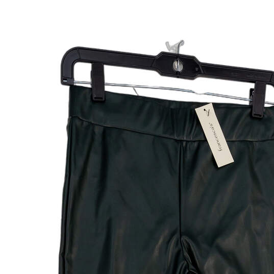 NWT Womens Green Leather Elastic Waist Pull-On Ankle Pants Size Medium image number 3