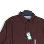 NWT Van Heusen Mens Red Spread Collar Long Sleeve Button-Up Shirt Size L image number 3