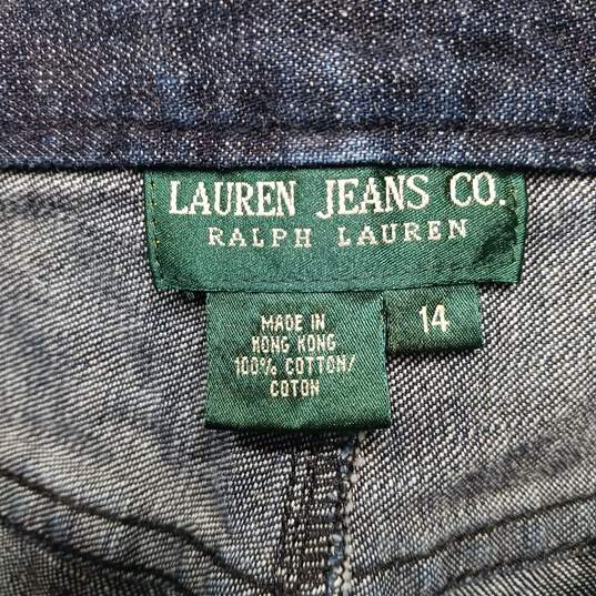 Lauren Jean Co. Women's Dark Blue Crop Jeans Size 14 image number 5