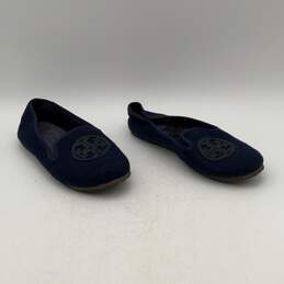 Tory Burch Womens Billy Navy Blue Round Toe Slip On Loafer Flat Slippers Size 7 alternative image