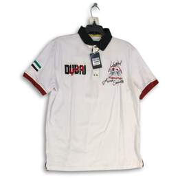 NWT Mens Dubai National Tournament Pierre Cardin Paris Polo Shirt Size L