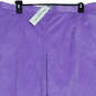 NWT Womens Purple Elastic Waist Pull-On Straight Leg Capri Pants Size 24W image number 3