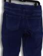 Womens Blue Denim Elastic Waist Pull-On Skinny Legs Jegging Jeans Size 6 image number 4