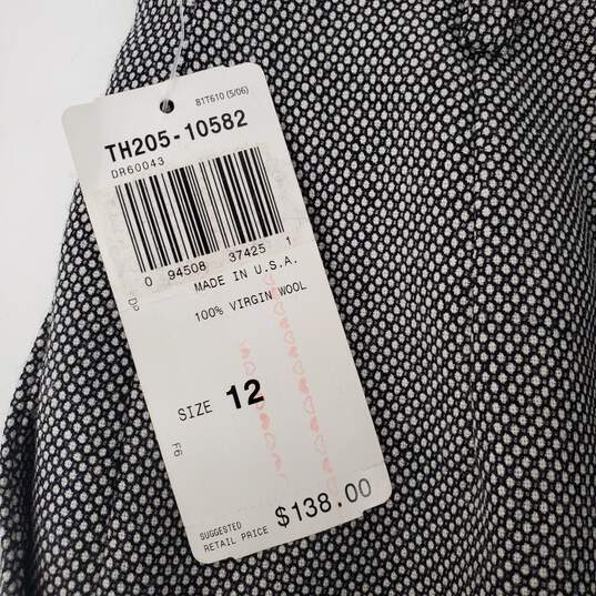 NWT VTG Pendleton WM's 100% Virgin Wool White & Brown Tweed Trousers Size 12 x 29 image number 3
