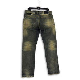Mens Gold Blue Denim 5-Pocket Design Straight Leg Jeans Size 34/32 alternative image