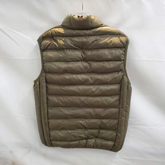Serge Blanco Olive Green Zip Up Puffer Vest Jacket Size M image number 2