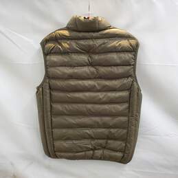 Serge Blanco Olive Green Zip Up Puffer Vest Jacket Size M alternative image