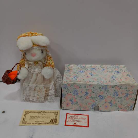 Vintage Brinns Collectible Edition Easter White Bunny Doll IOB image number 1