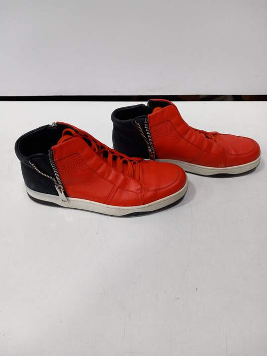 Gucci Hudson Men's Black & Orange Shoes Size 7.5 image number 3