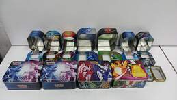 12 Assorted Empty Pokemon TCG Container Tins