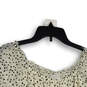 NWT Womens White Black Polka Dot Smocked Off The Shoulder Blouse Top Size S image number 3
