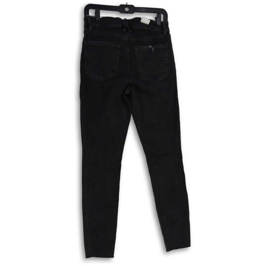 Womens Black Denim Medium Wash 5-Pocket Design Skinny Leg Jeans Size 8/29 image number 2